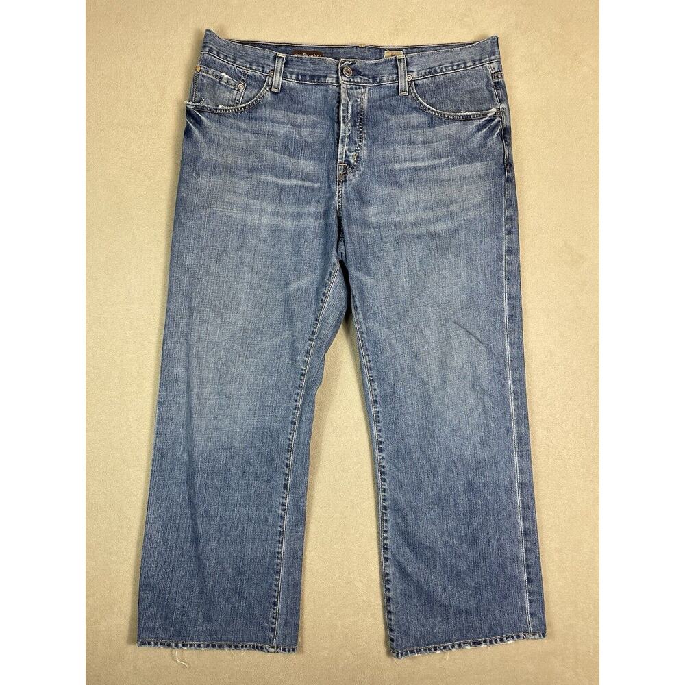 Adriano Goldschmied Mens 38x34 Blue The Symbol ALTERED Casual Denim Preppy Adult